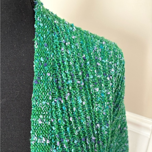 J. Jill Multicolored green Cardi size small - Picture 6 of 11
